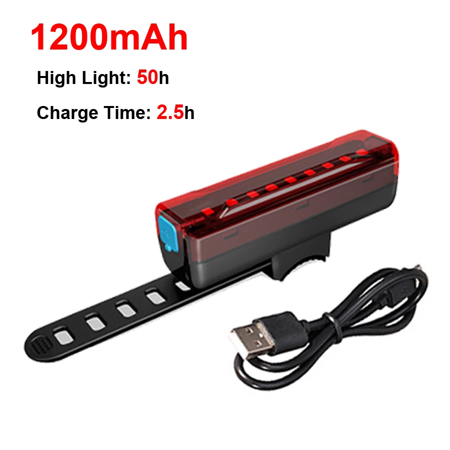 NEWBOLER 2600 mAh LED Taillight Bicycle USB Rechargeable Safety Warning Light Bi - £34.85 GBP