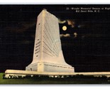 Wright Commemorativo Beacon Notte Vista Kill Devil Hills Nc Lino Cartoli... - $3.03