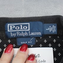 Polo Ralph Lauren Shirt Mens L Black Short Sleeve Collar Button Logo Cotton - £18.18 GBP