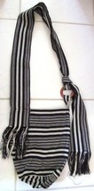 Colombia Hobo Bag By Stex Cott Blend Striped Crossbody Shoulder Bag Blac... - £27.08 GBP