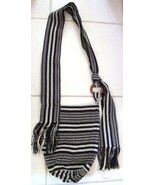 Colombia Hobo Bag By Stex Cott Blend Striped Crossbody Shoulder Bag Blac... - £26.86 GBP