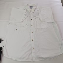 Columbia Sportswear FM7231 Men's White Cotton Vented Short Sleeve Shirt Size 2XL image 11
