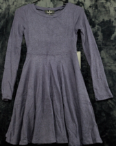 Lulus Sweater Dress Womens Size XS Navy Knit Rayon Long Casual Sleeve Round Neck - £24.77 GBP