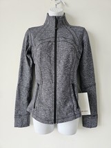 Nwt Lululemon Hblk Heathered Grey Cottony Soft Luon Define Jacket 10 - £96.74 GBP