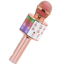 Wireless Karaoke Microphone Bluetooth Handheld Rose gold - £25.15 GBP