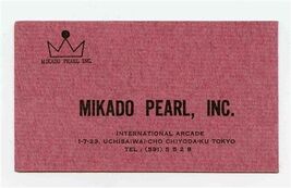 Mikado Pearl Inc Tokyo Japan Referral Card with Map 1950's - $17.82
