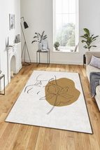 LaModaHome Area Rug Non-Slip - Yellow Vector Soft Machine Washable Bedroom Rugs  - £25.24 GBP+