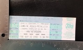 Metallica Guns N Roses - Vintage Sept 15 1992 Minneapolis Mint Whole Show Ticket - £25.95 GBP