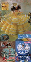 3X Barbie 11-1/2&quot; Doll Angel Frills &amp; Ruffles &amp; Bows Trinket Box Crochet... - $12.99