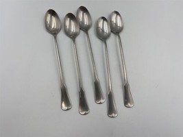 Set of 5 Oneida Stainless Steel PATRICK HENRY Iced Beverage Spoons - £27.40 GBP