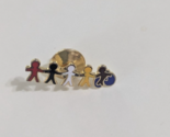Unity Diversity Vintage Pin Hat Lapel Pin - Rainbow Colors - $14.84