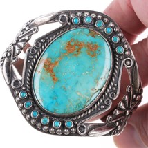 6 3/8&quot; Fred Harvey Era Sterling and turquoise bracelet - £435.24 GBP