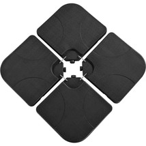 4-Piece Heavy Duty Cantilever Offset Patio Umbrella Base Stand Square Plate Set - £39.32 GBP