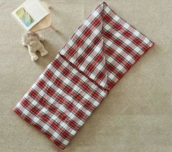 Pottery Barn Kid- &quot;Morgan&quot; Plaid Sleeping Bag- Monogramed JOEY- Red and Green - £48.24 GBP