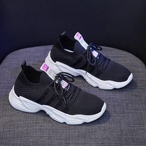  New Women  Sneakers Spring Summer New Designer Breathable Knit Casual Sport Pla - £26.65 GBP