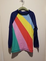 Mini Boden Rainbow Blue Rash Guard Girl&#39;s Size 11 - 12 yr  - £13.47 GBP