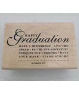 Stampin Up Happy Grad Graduation Saying  Rubber Stamp 117006 Card Making... - $11.29