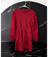 NWT GAP Junior&#39;s Red &amp; Black Long Sleeve Dress Size XS Hearts All Over~S... - $40.58
