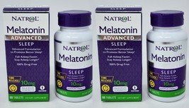2 x Natrol Melatonin Advanced Time Release 10 mg (60 Tablets each ) 08/2025 - £12.63 GBP