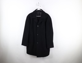 Vintage Ralph Lauren Mens Size 40R Cashmere Full Button Overcoat Jacket Black - £218.99 GBP