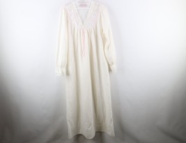 Vtg 90s Womens M Cottagecore Country Primitive Lace Flower Night Gown Ni... - £34.87 GBP