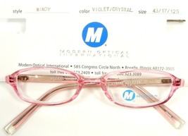 NEW MODERN OPTICAL Kids WINDY VIOLET On CRYSTAL EYEGLASSES GLASSES 43-17... - €11,96 EUR