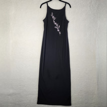 City Triangles Vintage Spaghetti Strap Maxi Dress Black Prom Floral Y2K ... - $549.77 MXN
