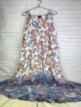 Metaphor Paisley Print Sleeveless Flowy High Low Lined Dress Womens Missy XL - £16.51 GBP