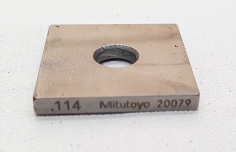 Mitutoyo Gage Block .114&quot; Square Steel ASME #20079 - $13.99