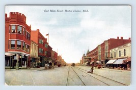 East Main Street View Benton Harbor Michigan MI UNP DB Postcard Q4 - £5.44 GBP