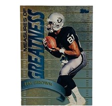 Tim Brown 1998 Topps Measures Greatness holo-foil refractor Raiders Notre Dame - £13.41 GBP