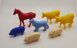 Vintage Empire Plastic Co. Hollow Hard Plastic Farm Animals Dog Pig Cow ... - $19.60