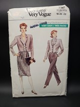 Vouge Very Easy Jacket Skirt Pant Pattern 7397 Petite Plus 18-20-22 Vint... - £14.25 GBP