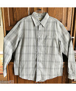 Haggar  XLT 3XLT Button Down Dress Shirt Gray Plaid - $32.00