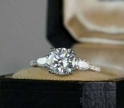 Hermoso anillo de compromiso de tres diamantes de 2,40 quilates en oro... - £197.18 GBP