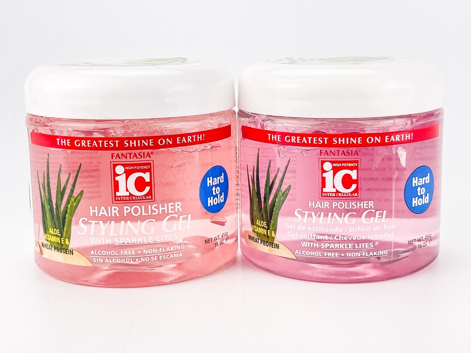 Fantasia IC Hair Polisher Styling Gel With Sparkle Lites 16 Oz Each Lot ... - $16.95