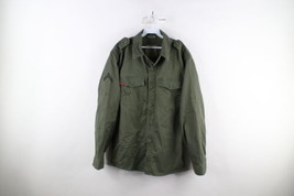 Vtg Rothco Mens Small Faded Military Safari Collared Button Field Shirt Green - £38.89 GBP