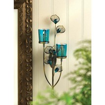 PEACOCK PLUME WALL SCONCE - £29.23 GBP