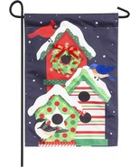 Meadow Creek Holiday Cheer Birdhouse Decorative Linen Garden Flag,12.5&quot; ... - $20.49 CAD