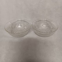 Sandwich Ruffled Edge Serving Bowls 2 Clear 6.5&quot; Anchor Hocking - £14.90 GBP