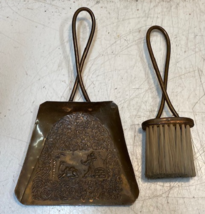 Antique Decorative Brass Crumb Dustpan &amp; Sweeper Set - $29.99