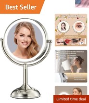 High-End 10&quot; Magnifying Makeup Mirror with Satin Nickel &amp; Energy-Saving ... - $104.99