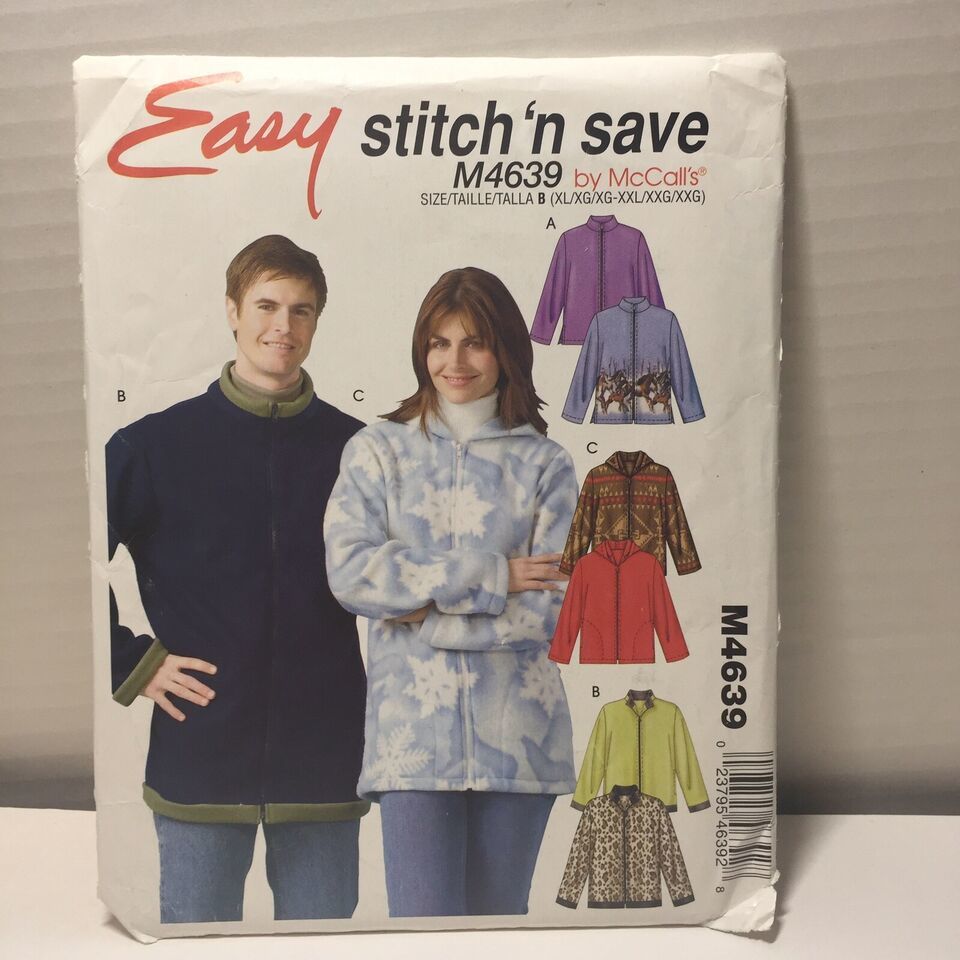 Easy Stitch 'n Save 4639 Size XL XXL Misses' Men's Jackets - $12.86
