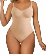 SHAPERX Medium Beige Bodysuit Tummy Control Shapewear Bodysuit STYLE 7200C - $10.79