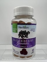Herbion Naturals Elderberry Gummies with Vitamin C &amp; Zinc 60 Ct  1/25 - £3.97 GBP