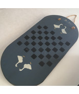 vintage handcrafted country blue  geese hanging checker board shabby far... - $19.68 CAD