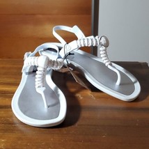 Grandco Size 8 NWT Sandal Lightweight Foam Flip Flops Ankle Strap White ... - £21.52 GBP