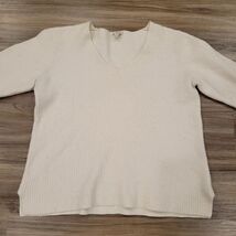 J.Crew Cream Off-White Merino Wool Cotton Blend Knit Women’s Size X-Larg... - $24.74