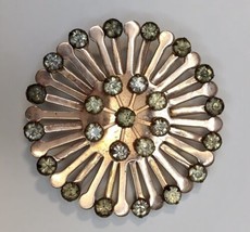 MCM Copper / Rose Gold Tone Atomic Sunburst Starburst Brooch Pin / Penda... - $20.00