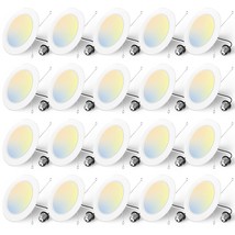 Amico 5/6 inch 5CCT LED Recessed Lighting 20 Pack, 1050LM Ultra-Thin Flat LED Ca - £138.02 GBP